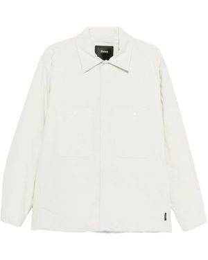 Herno Abrigo Con Botones - Blanco