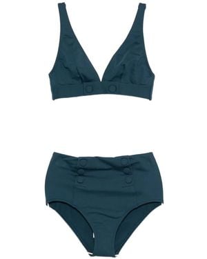 Eres Button-Detail Bikini - Blue