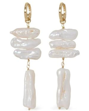 Roxanne Assoulin Pearl Branch Drop Earrings - White