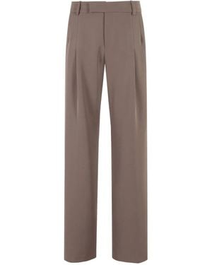 FEDERICA TOSI Pleated-Front Trousers - Grey