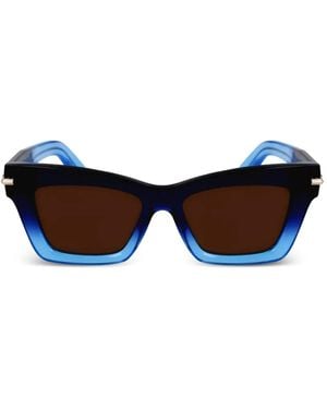 Ferragamo Eyewear Gradient-Effect Cat-Eye Sunglasses - Blue