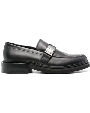 Calvin Klein Buckle-Embellished Loafers - Black
