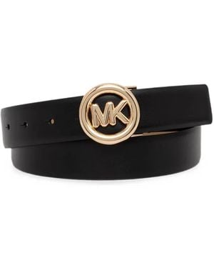 MICHAEL Michael Kors Cinturón Con Logo De Cuero - Negro