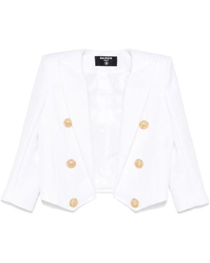 Balmain Textured Blazer - White