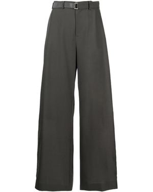 Sacai ストライプ テーラードパンツ - グレー