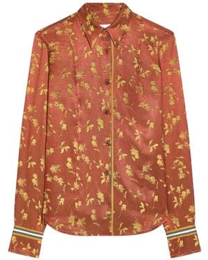 Dries Van Noten Chemise À Motif En Jacquard - Orange