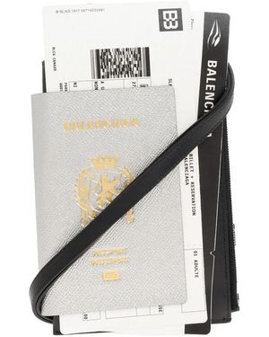 Balenciaga Zip Colourblock Cardholder - White