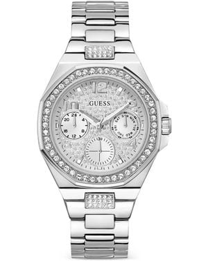 Guess Ladies Crystal-Embellished 40Mm Watch - White
