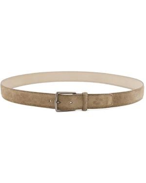 Aurélien Suede Leather Belt - White