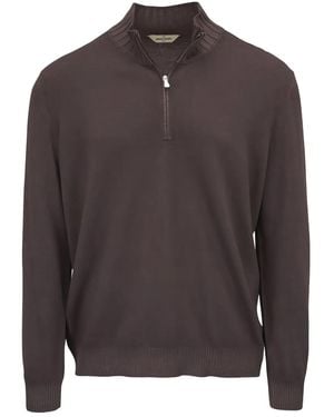 Gran Sasso Zip Knit Jumper - Brown
