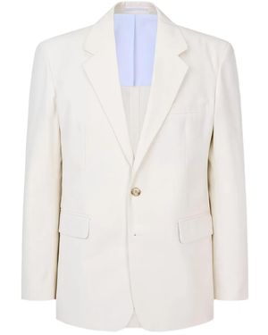 MAN ON THE BOON. Einreihiger Essential Blazer - Weiß