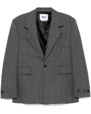 MSGM Blazer A Quadri - Nero