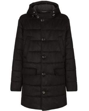 Dolce & Gabbana Quilted Cashmere Parka - Black