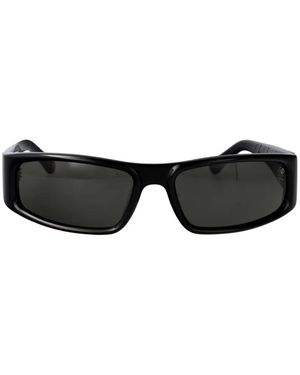 FIVEFOURFIVE Rectangle-Frame Sunglasses - Black
