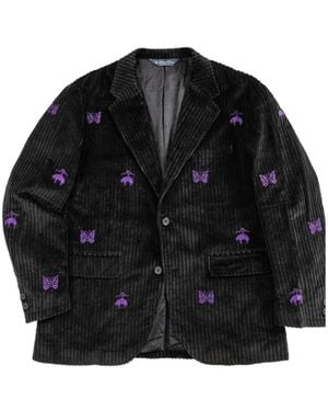 Brooks Brothers X Needles Embroidered Corduroy Sack Blazer - Black