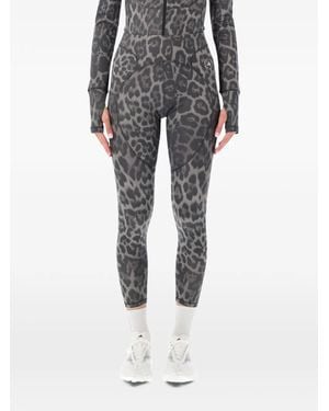 adidas By Stella McCartney Leopard-Print Track Trousers - Grey
