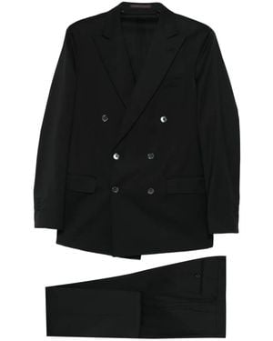 Bagnoli Sartoria Napoli Double-Breasted Suit - Black