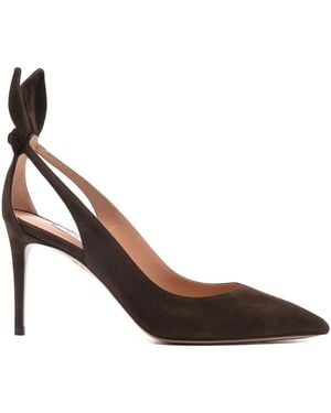 Aquazzura Bow-Detail Heeled Court Shoes - Brown