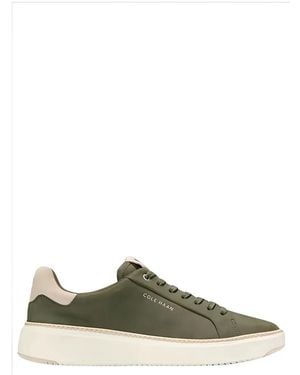 Cole Haan Grand Pro Lace-Up Leather Sneakers - Green