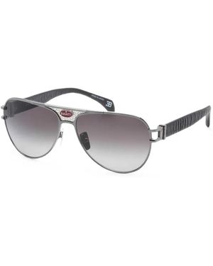 Bugatti Croc-Effect Pilot Sunglasses - Grey