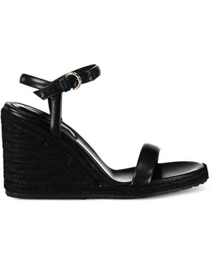 Gianvito Rossi Cord Wedge Sandals - Black