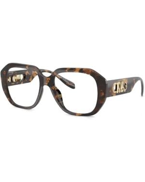 Michael Kors 4148U Vista ジオメトリックメガネフレーム - ブラウン