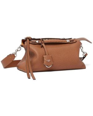 Fendi Medium By The Way Selleria Hand-Sewn Topstitches Tote Bag - Brown
