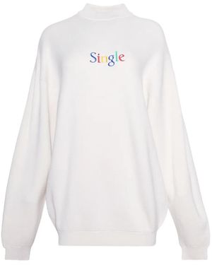 Vetements Embroidered Sweatshirt - White
