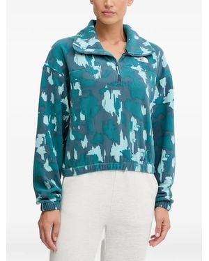 The North Face Sweat À Col Zippé Et Motif - Blue