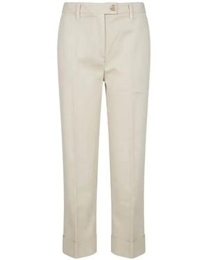 Re-hash Pressed-Crease Turn-Up Pants - White