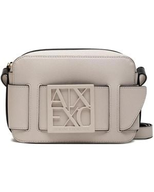 ARMANI EXCHANGE Bandolera con placa del logo - Gris