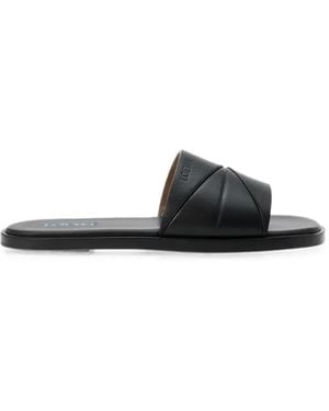 Loewe Origami Leather Sandals - Black