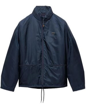 Prada Jack Met Afneembare Capuchon En Raglan Mouwen - Blauw