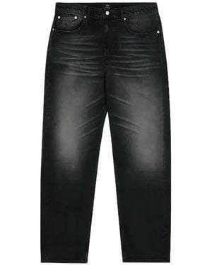 PATTA Whiskered Logo-Patch Jeans - Black