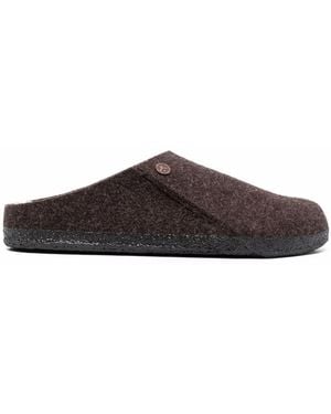 Birkenstock Felted Closed-Toe Mules - Brown