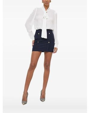 Silvian Heach Pussy-bow Long-sleeve Blouse - Blue