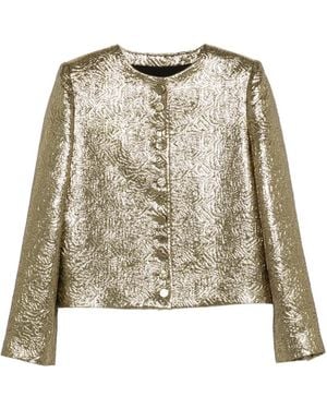 MSGM Button-Front Jacket - Natural