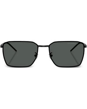 Emporio Armani Matte Square-Frame Sunglasses - Black