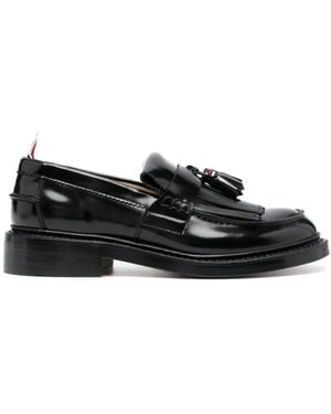 Thom Browne Rwbタブ レザーローファー - ブラック