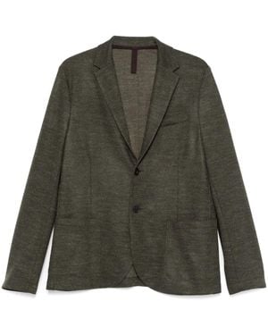 Harris Wharf London Mélange-Effect Blazer - Green