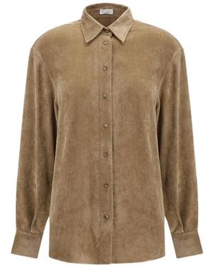 Brunello Cucinelli Camisa Con Botones De Presión - Neutro