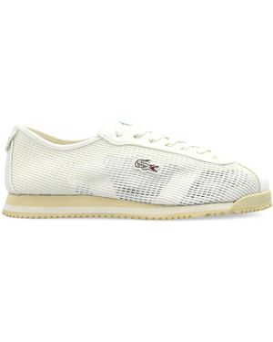 Lacoste Club-Low Mesh-Panel Trainers - White