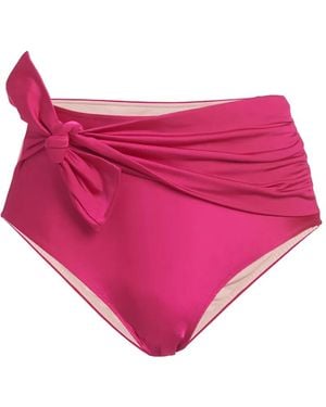 PATBO High-Waisted Tie Bikini Bottoms - Pink