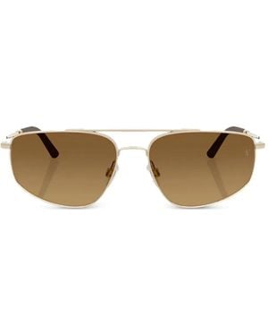 Oliver Peoples Brushed Metal Sunglasses - Natural