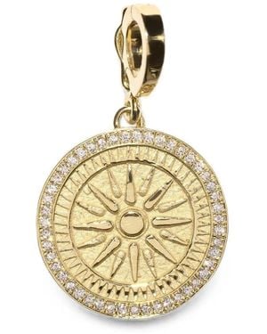 Azlee Breloque Sunburst Ornée De Diamants - Métallisé