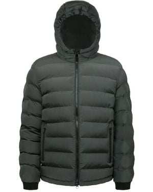 Geox Plumífero Con Capucha Y Cremallera - Negro