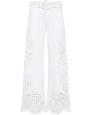 FARM Rio Off- Boho Beauty Richelieu Pants - White
