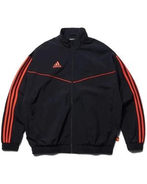 adidas Contrasting-Logo Jacket - Blue