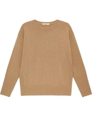 Maliparmi Ribbed-Knit Crew-Neck Jumper - Natural