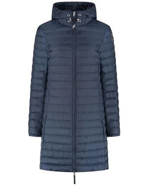 Parajumpers Logo-Patch Padded Coat - Blue